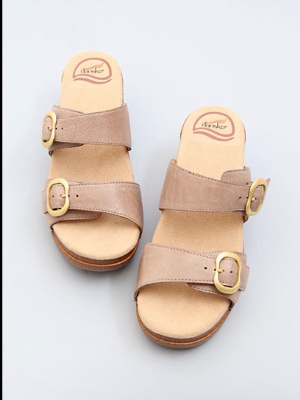 Dansko  Sophie sandal cream gold buckles leather 35